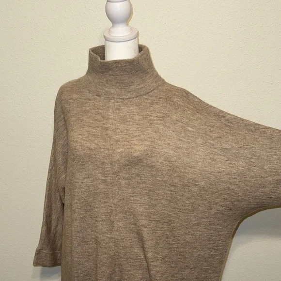 Anthropologie Saturday Sunday Soft Knit Cocoon Oversized Tan Maxi Dress Size S - Picture 4 of 9